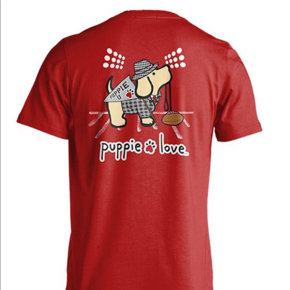 Puppie Love houndstooth pup tee